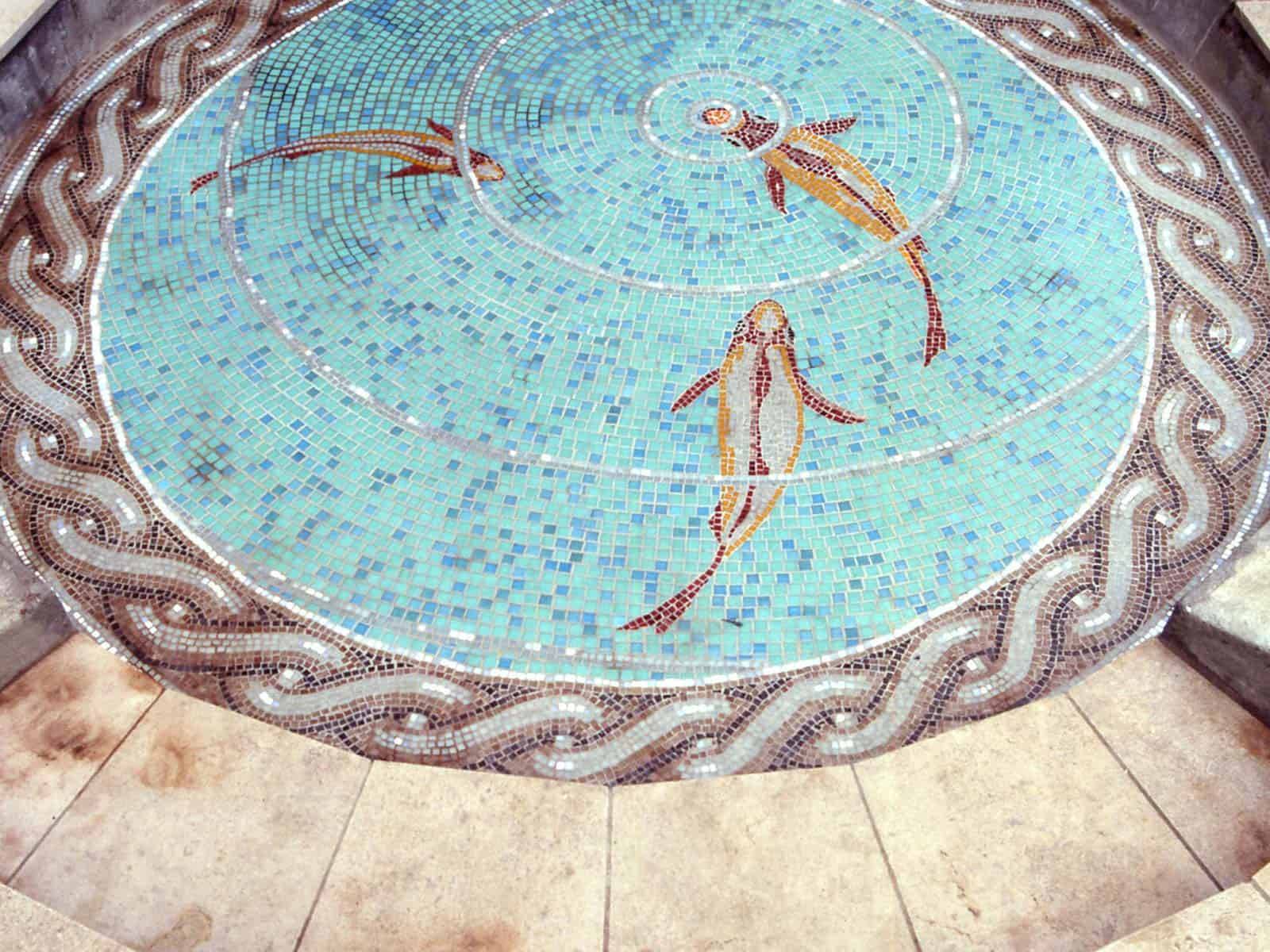 Carp Pool Mosaic, ornamental garden