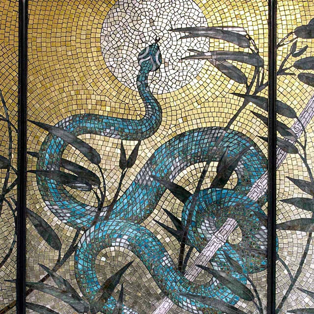 Bamboo Viper Mosaic Triptych. | DESIGN: DKT Artworks | PHOTO: © DKT Artworks