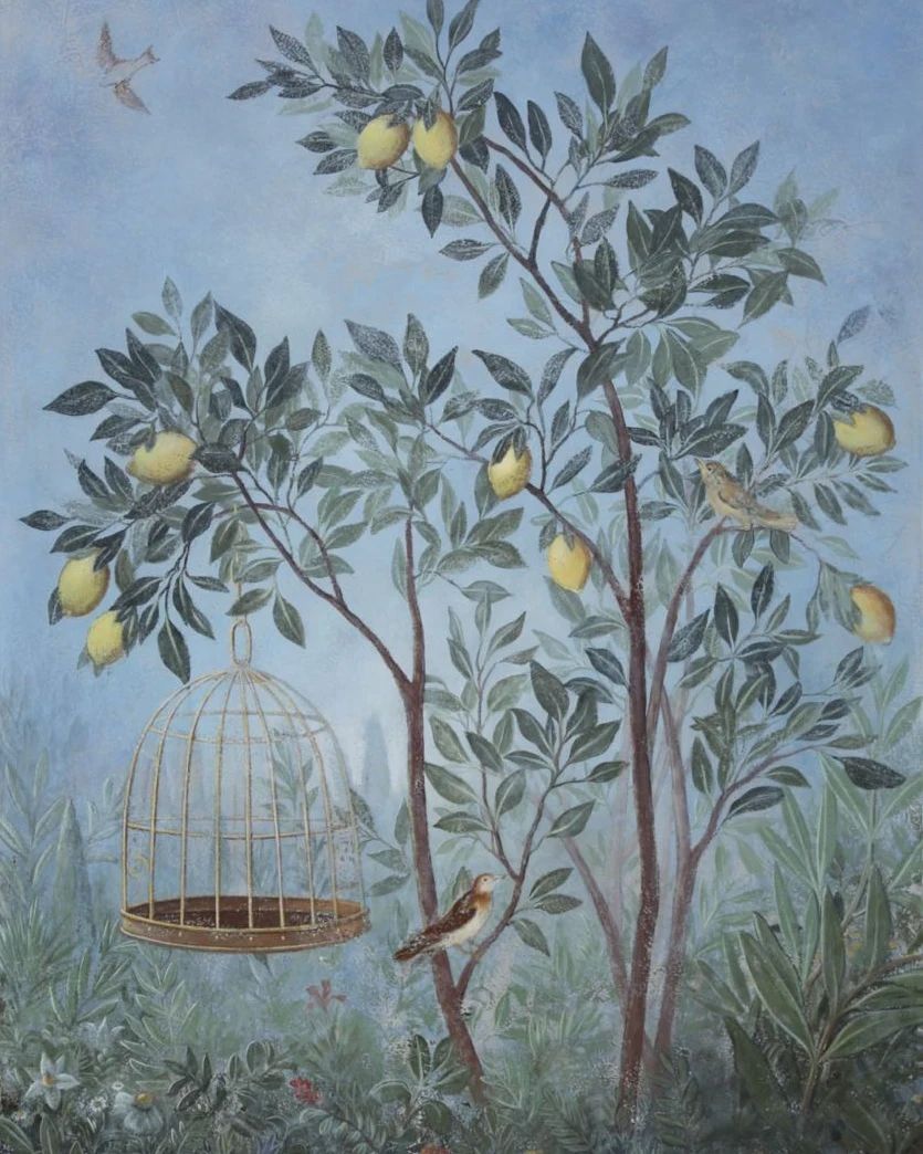 Trompe Loeil Mural Fresco Lemon Tree | DKT Artworks