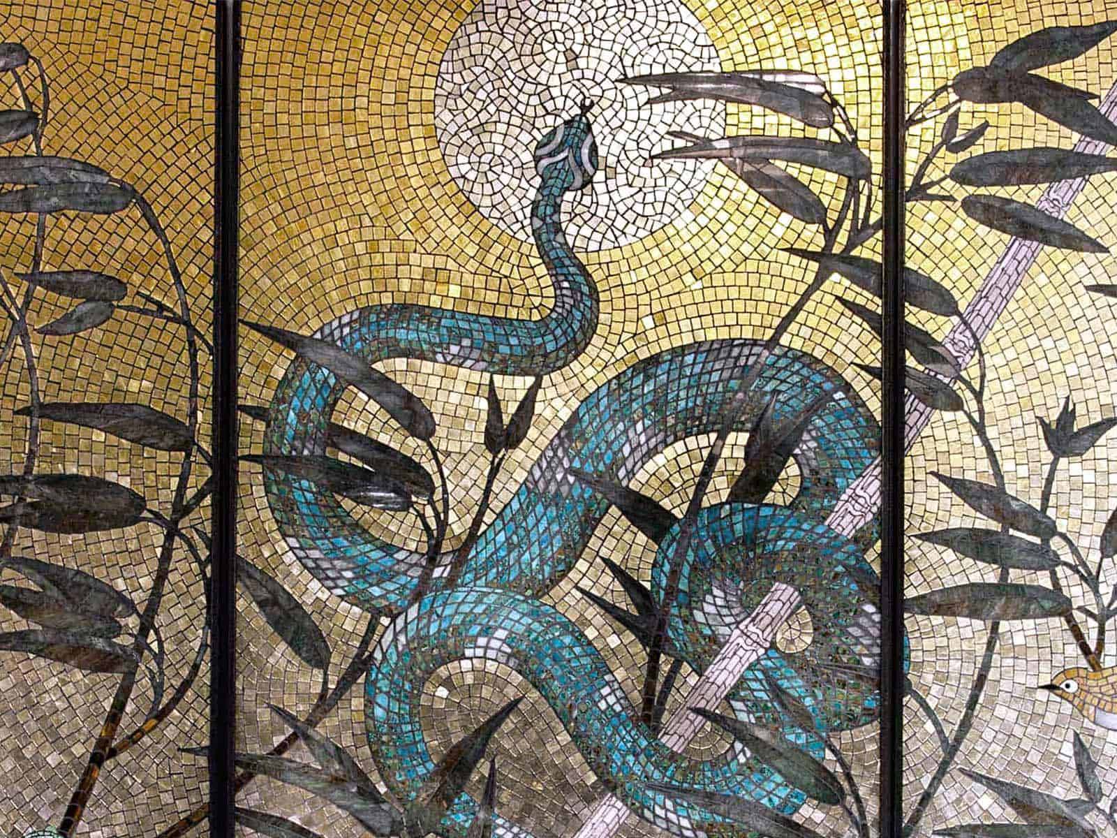 Bamboo Viper Mosaic Triptych